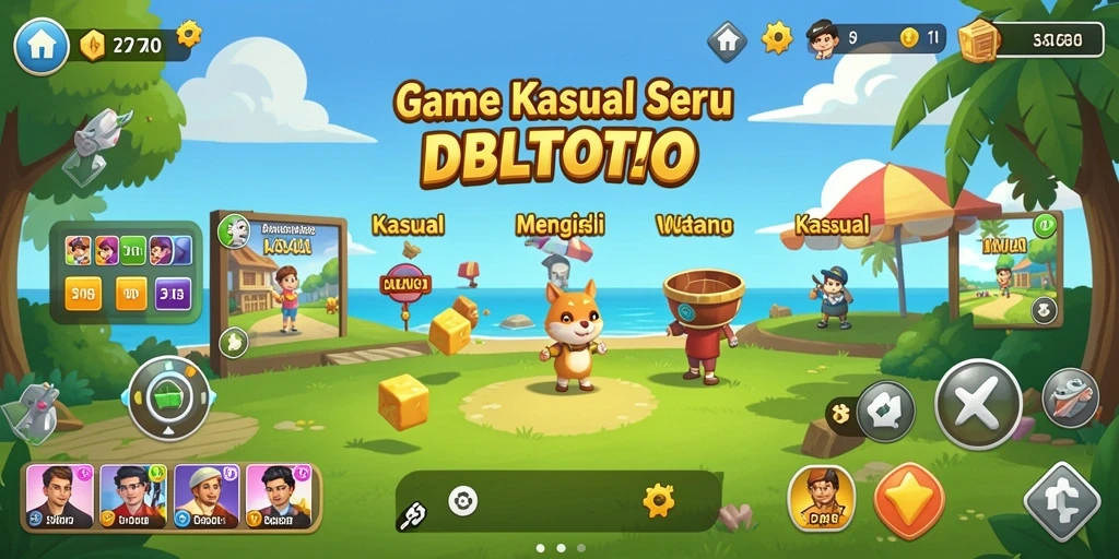 Antarmuka menarik dari DBLTOTO dengan grafis yang cerah.