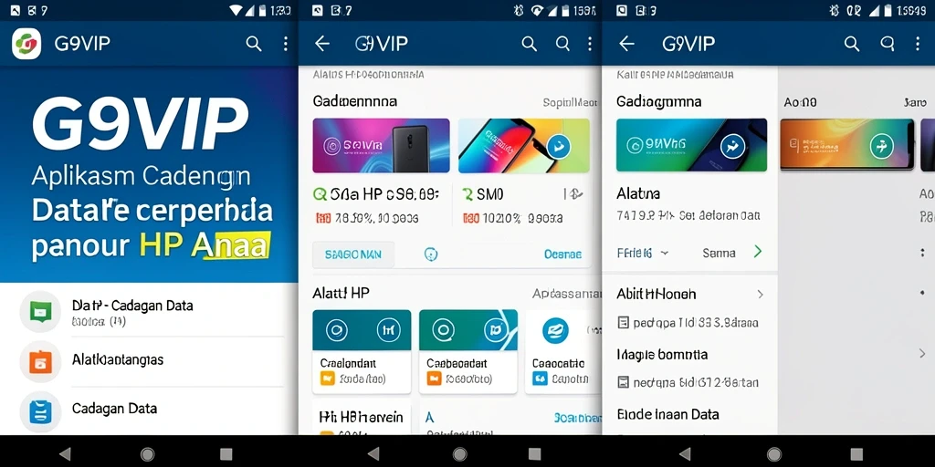 Tampilan antarmuka G9VIP untuk cadangan data yang sederhana dan efektif.
