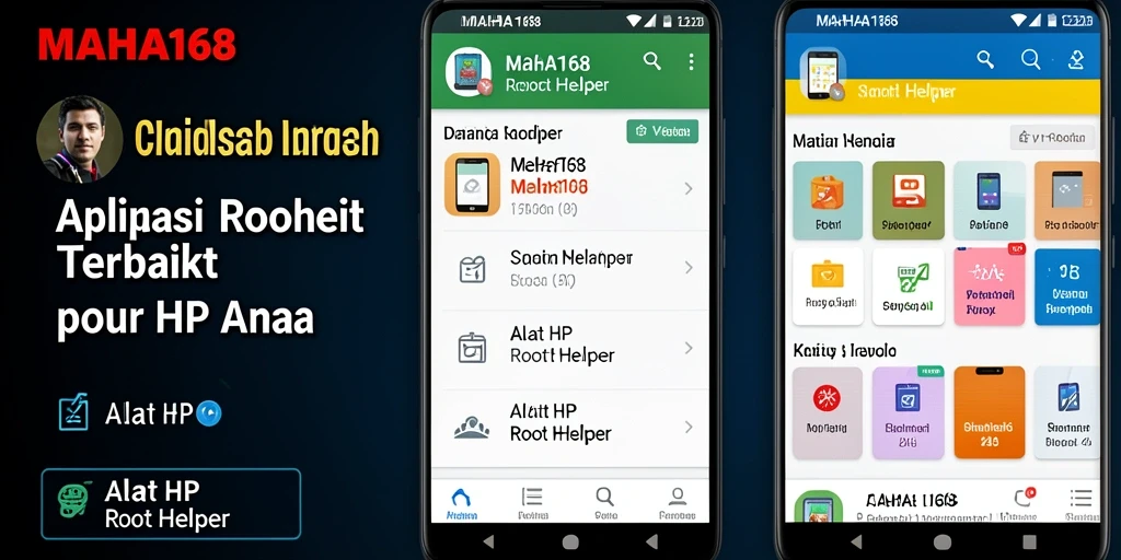 Tampilan antarmuka aplikasi MAHA168 yang intuitif dan user-friendly.