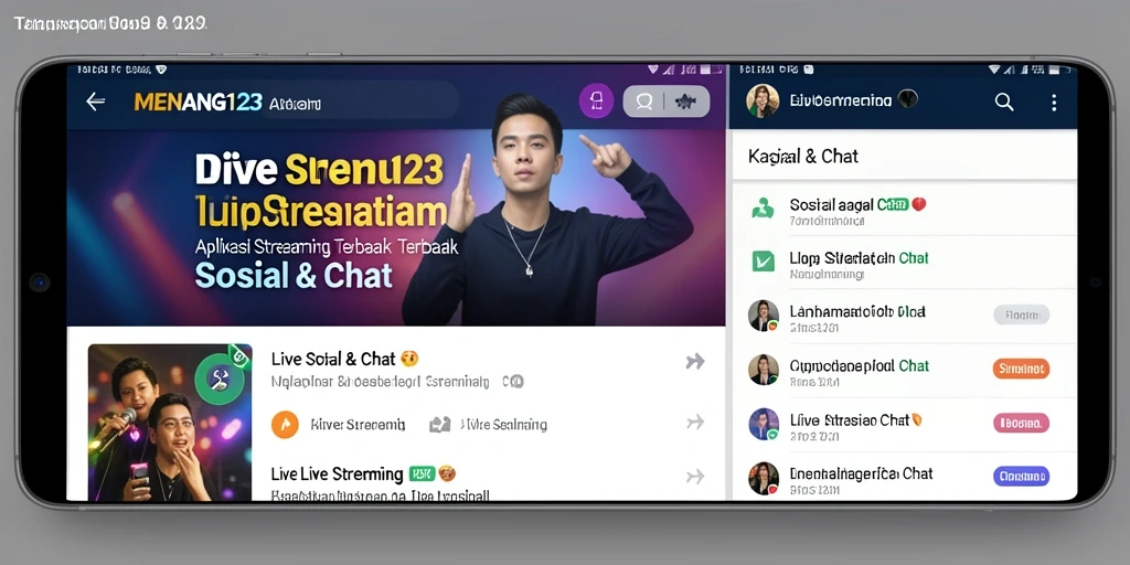 Tampilan antarmuka Live Streaming MENANG123 yang menarik dan interaktif.